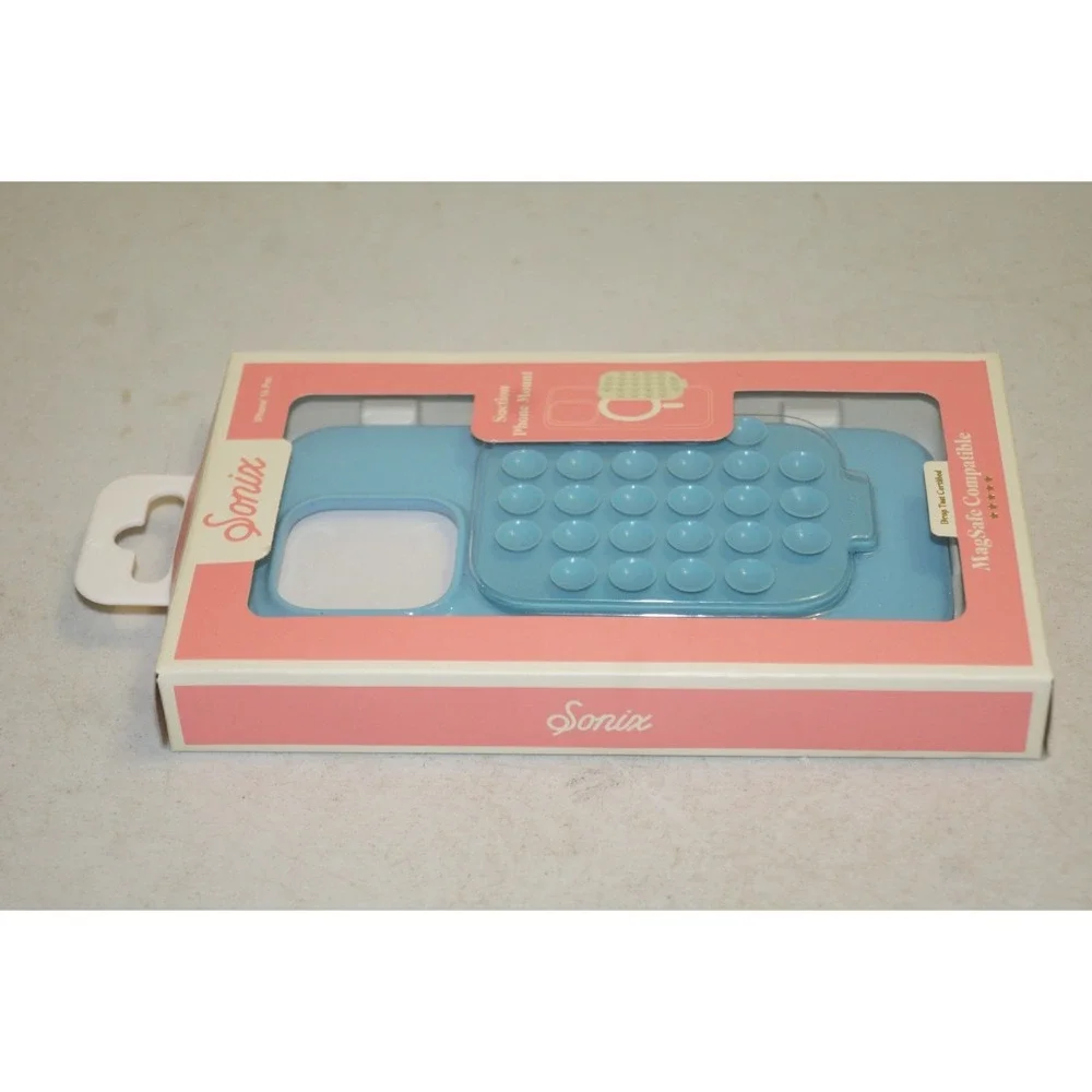 Sonix iPhone 16 Pro Suction Case with MagSafe - Light Blue: TPU Cell Phone Cover